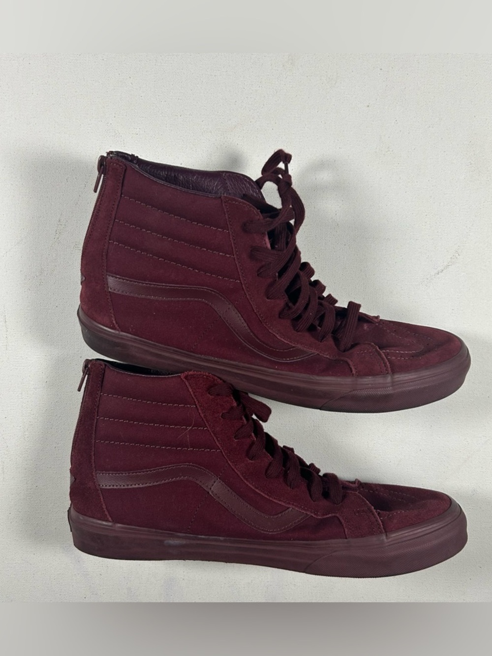 Vans Sk8 Hi Magenta Plum Mens Size 13 Monochrome High Top Skate Suede Shoes